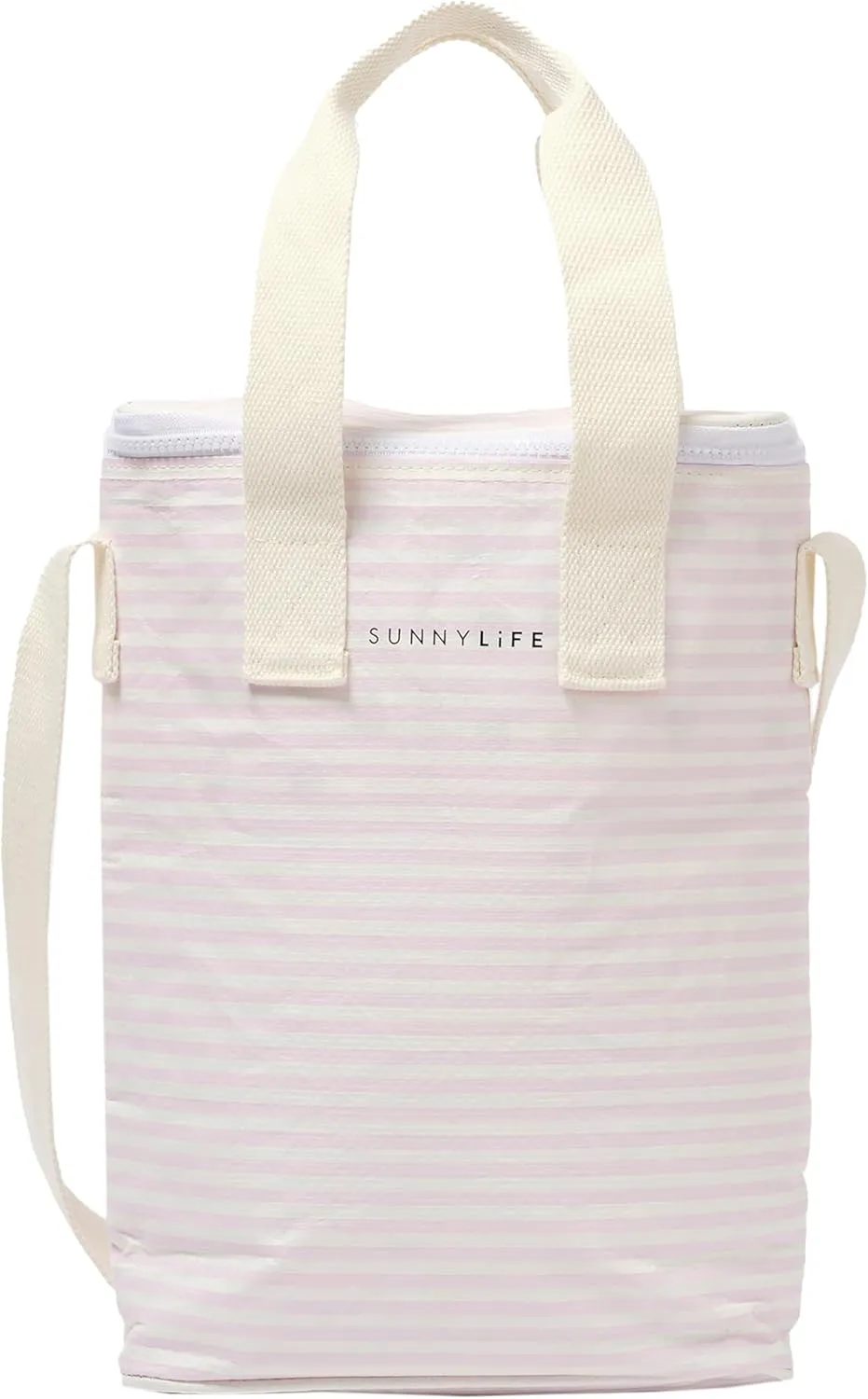 Pink Stripe Lazy Days Cooler Drinks Bag