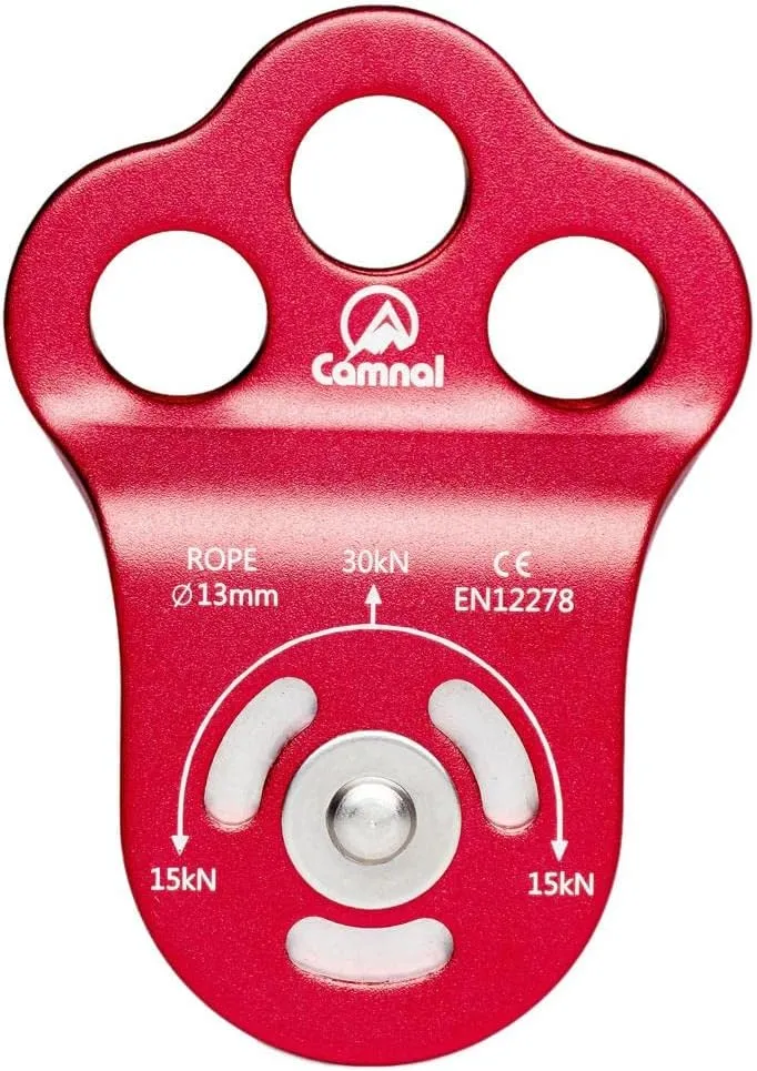pistro 30KN Climbing Pulley for 13mm Rope - Heavy-Duty Arborist Pulleys for Rigging Hardware, Ideal for Tree Climbing and Rescue Operations