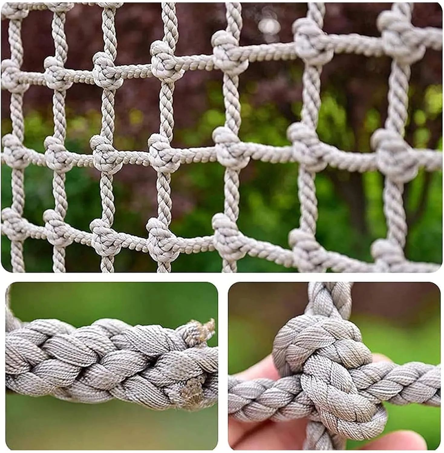 Playground Climbing Cargo Net for Kids,Outdoor Jungle Gyms Protective Netting,Obstacle Courses Equipment Tree House Safety Net Rope,8.5 * 9.5m
