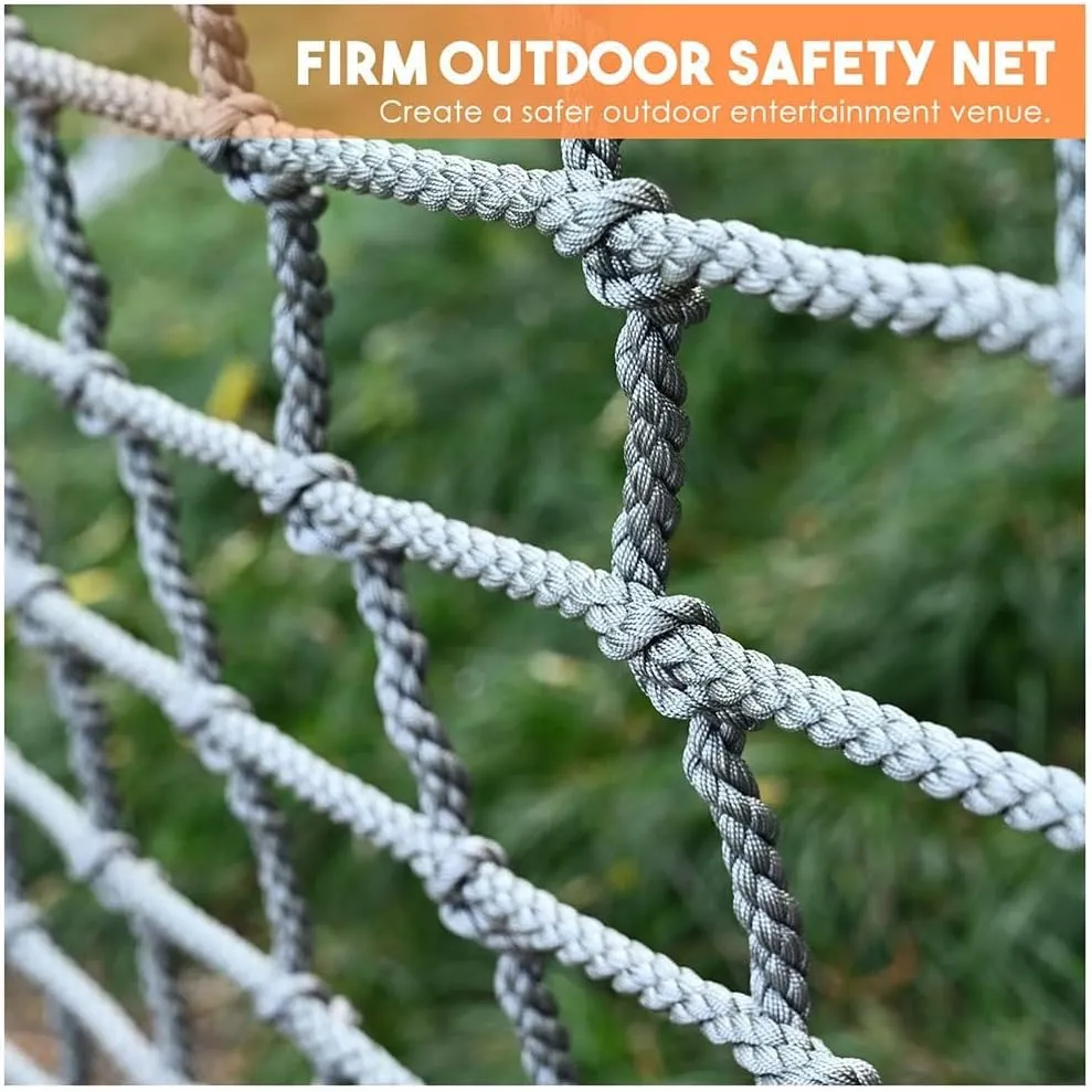 Playground Net Climbing Net Dia 6mm, Safety Nets Cargo Rope Heavy Duty Netting Treehouse Protection, Rope Ladder Swing Nylon Rope Balcony (Color : 6mm-6cm, Size : 2X4m/6.6X13.12ft)