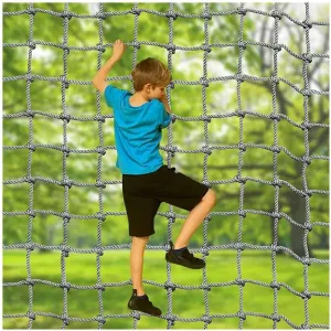 Playground Net Climbing Net Dia 6mm, Safety Nets Cargo Rope Heavy Duty Netting Treehouse Protection, Rope Ladder Swing Nylon Rope Balcony (Color : 6mm-6cm, Size : 2X4m/6.6X13.12ft)
