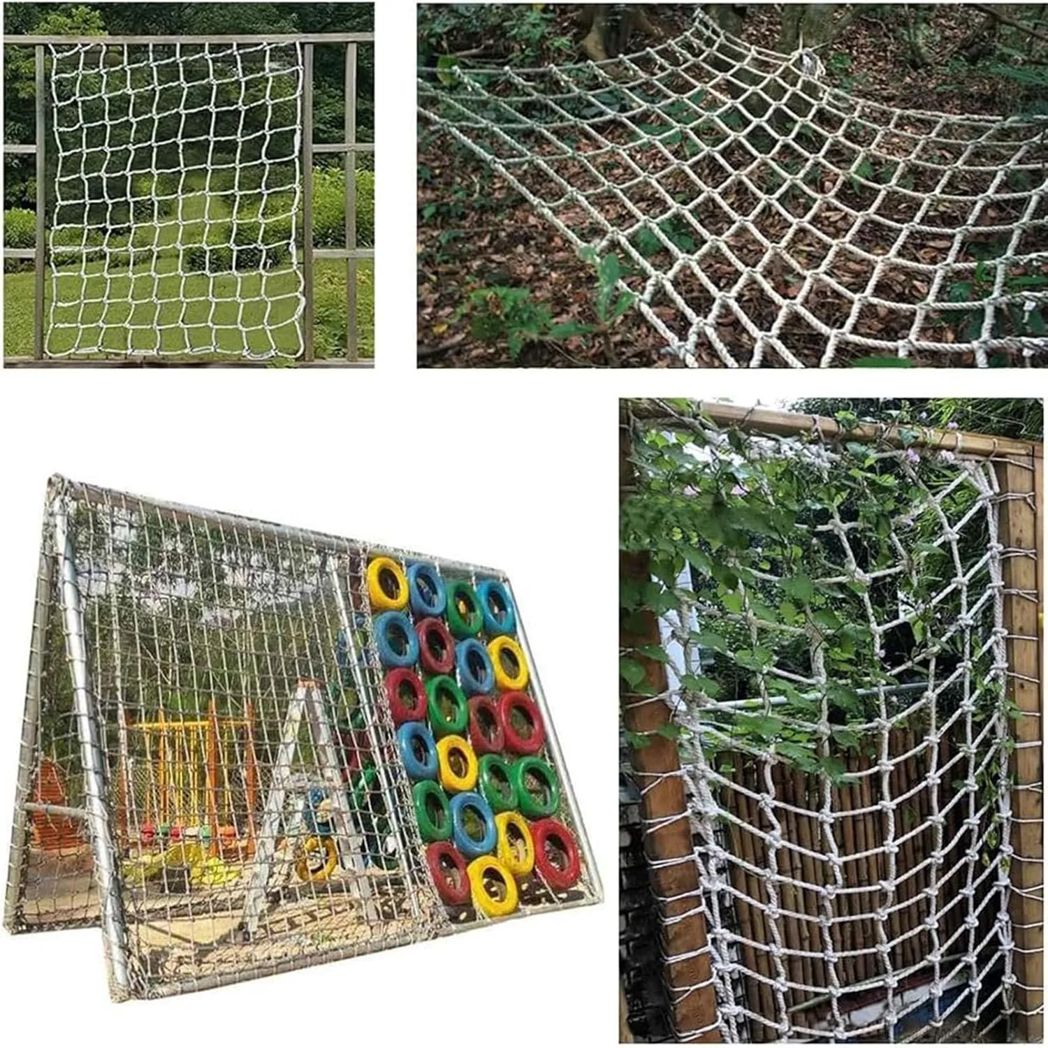 Playground Net Safety Climbing Net 0.47Inch Thick Heavy Duty Climbing Cargo Net Polyamide Rope Netting Tree House for Indoor and Outdoor,1Mx1M(3.3FTx3.3FT)