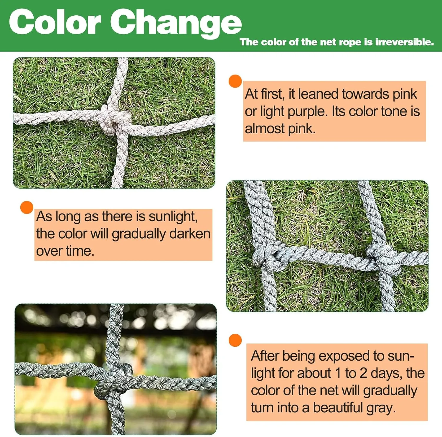 Playground Net Safety Climbing Net 0.47Inch Thick Heavy Duty Climbing Cargo Net Polyamide Rope Netting Tree House for Indoor and Outdoor,1Mx1M(3.3FTx3.3FT)