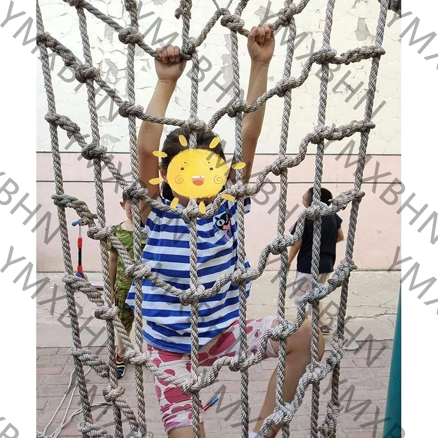 Playground Safety Net Climbing Net, Heavy Duty Climbing Cargo Net, Tree House Climbing Accessories, Rope Ladder Swing Net, Balcony Protection Net(Size:1 * 5m(3.3 * 16.4ft))