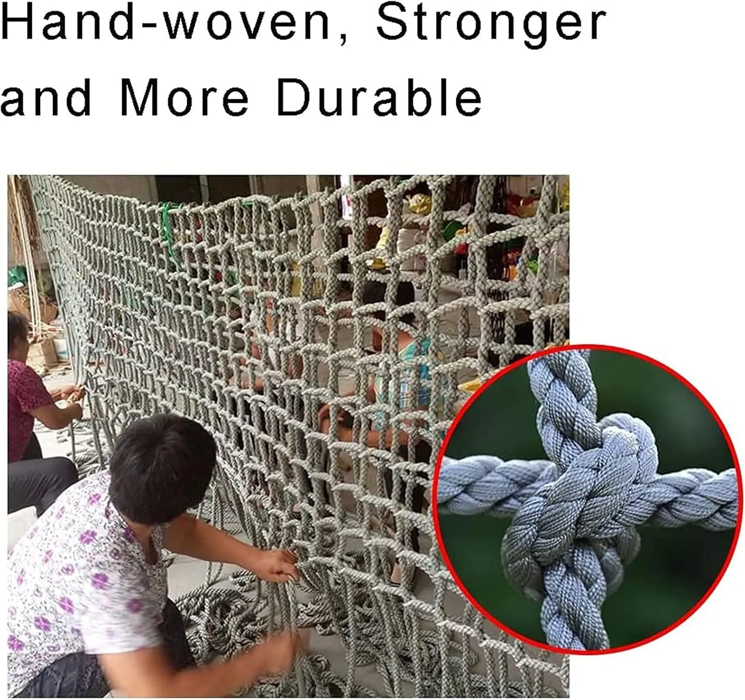 Playground Safety Net Climbing Net, Heavy Duty Climbing Cargo Net, Tree House Climbing Accessories, Rope Ladder Swing Net, Balcony Protection Net(Size:1 * 5m(3.3 * 16.4ft))