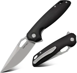 Pocket Knife 3.38" Folding Knife Premium 14C28N Blade G10 Handle, Camping Survival Hiking Knife, Best Gift for Men Women, Atlas Series