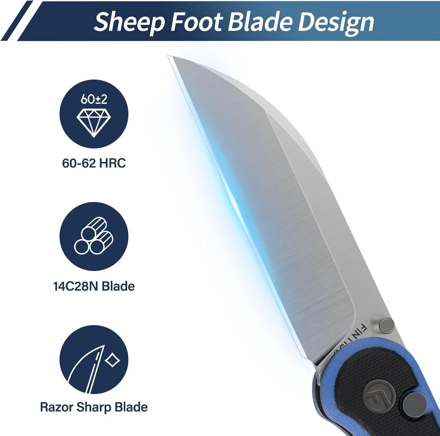 Pocket Knife, 3" 14C28N Blade EDC Knife with G10 Handle, Folding Knife with Pocket Clip for Outdoor Camping, Hunting, Hiking, Survival, Parrot Series