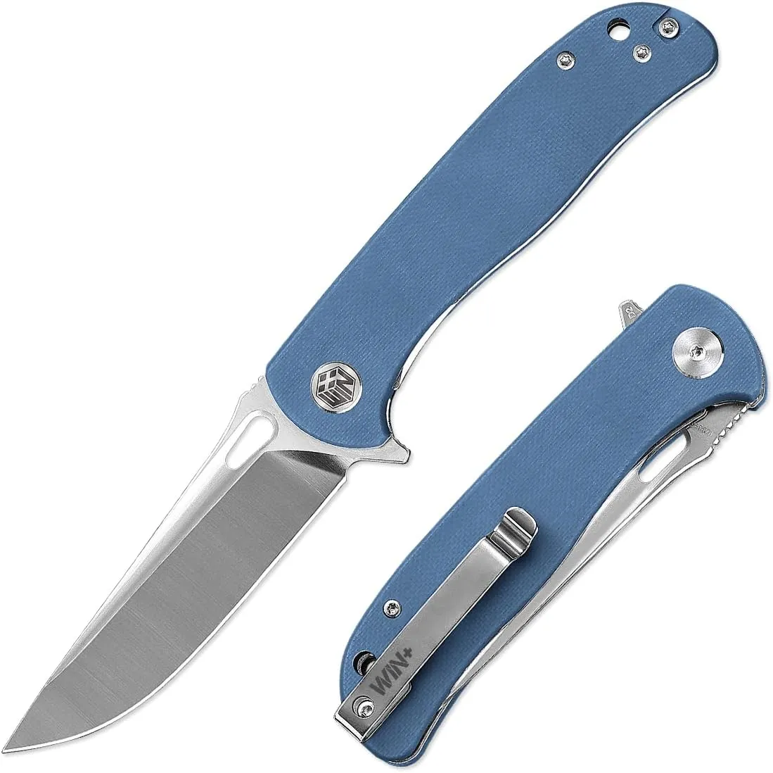 Pocket Knife for EDC, Folding Knife with Clip and Liner Lock, Small Tactical Knives with D2 Blade and G10 Handle, Camping Knife for Men and Wome Survival Hunting W3898-2