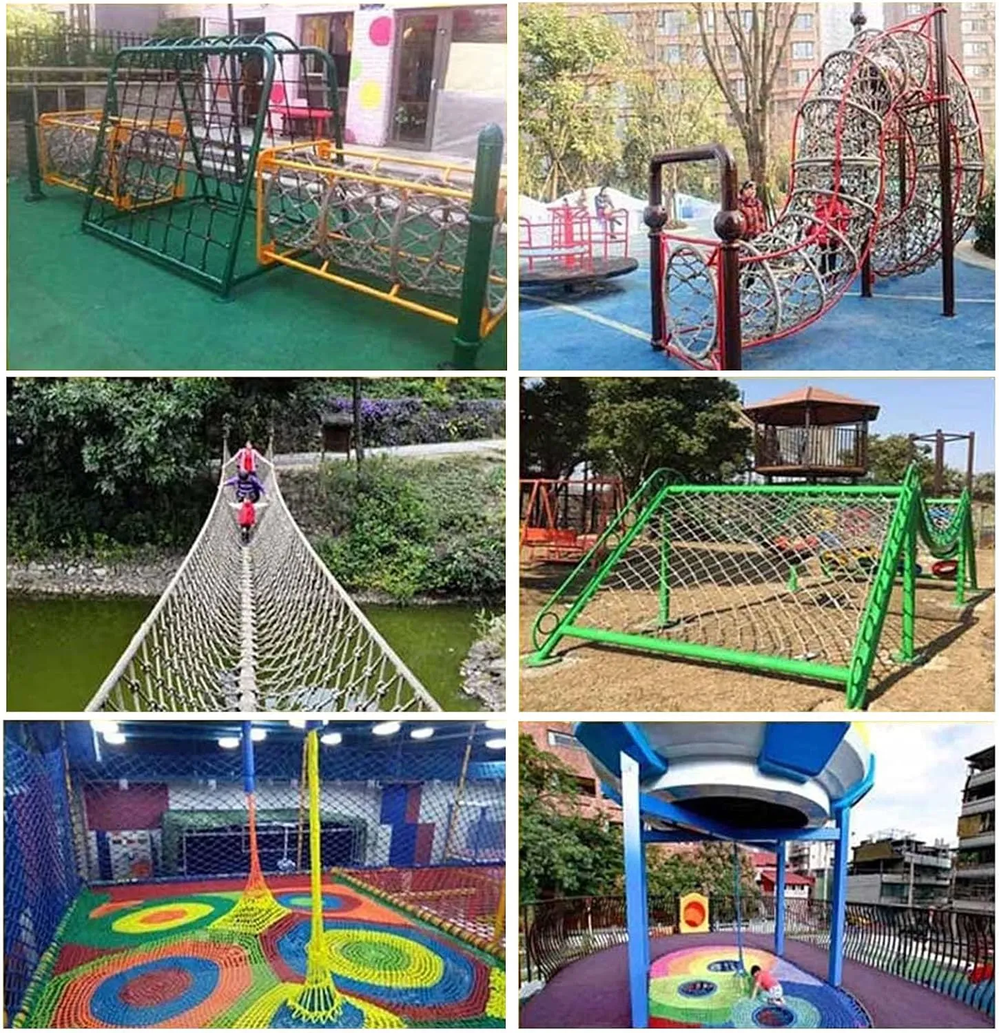 Polyester Rope Playground Climbing Net, Safety Protection Net, Heavy Duty Climbing Net Climbing Cargo Rope Net for Outdoor, Rope Ladder, Swingset, Treehouse(Size:9.8FTx9.8FT)