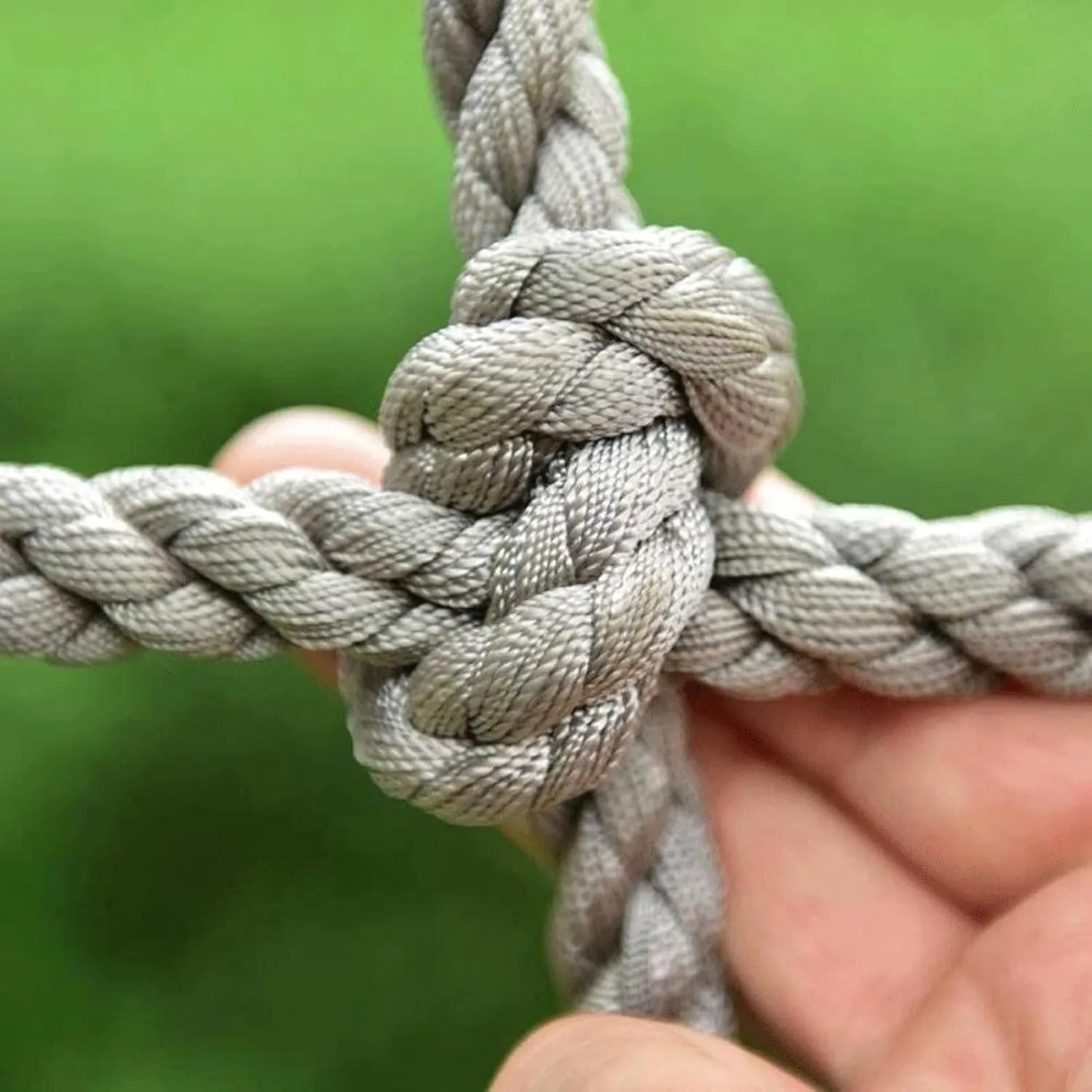 Polyester Rope Playground Climbing Net, Safety Protection Net, Heavy Duty Climbing Net Climbing Cargo Rope Net for Outdoor, Rope Ladder, Swingset, Treehouse(Size:9.8FTx9.8FT)