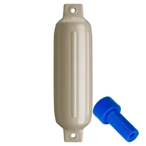 Polyform U.S. Fenders G-2 Cylindrical Double Eye w/ Adapter - 4 1/2 x 15 1/2 in (Sand)
