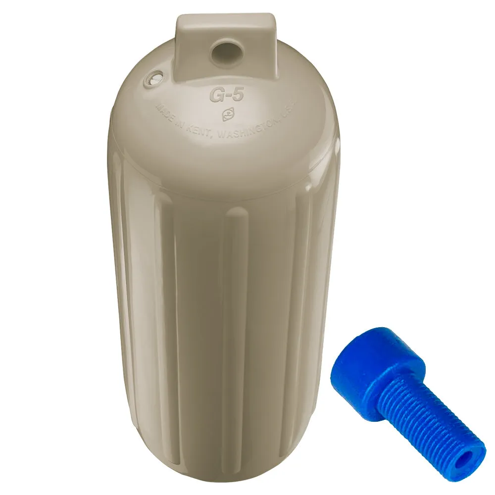 Polyform U.S. Fenders G-5 Cylindrical Double Eye w/ Adapter - 8 13/16 x 26 13/16 in (Sand)
