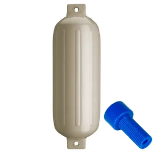Polyform U.S. Fenders G-5 Cylindrical Double Eye w/ Adapter - 8 13/16 x 26 13/16 in (Sand)