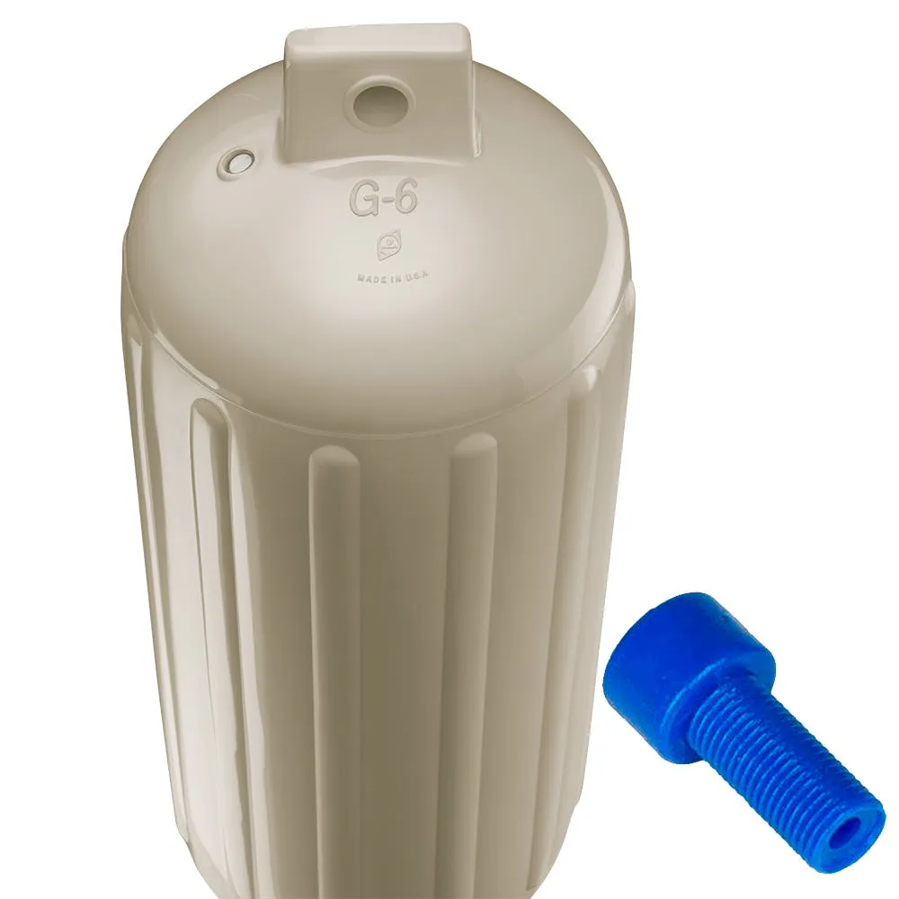 Polyform U.S. Fenders G-6 Cylindrical Double Eye w/ Adapter - 11.0 x 30.0 in (Sand)