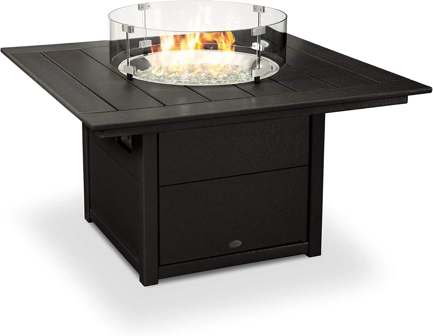 Polywood® Square 42" Fire Pit Table (Black)