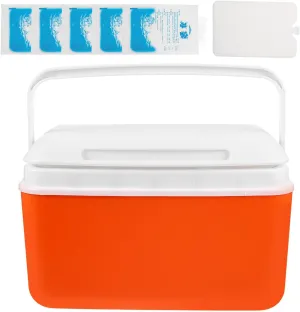 POPETPOP 1set Portable Insulated Food Cooler Handle Thermal Container for Outdoor BBQ Fishing and Picnics Includes Ice Packs and Ice Board Compact Storage for Freshness