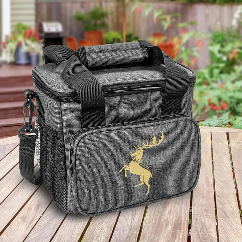Popfunk Game of Thrones Baratheon Sigil Soft Insulated Cooler Bag, Large Lunch Bag, Lightweight, Thermal and Reusable for Office, Picnic, Beach