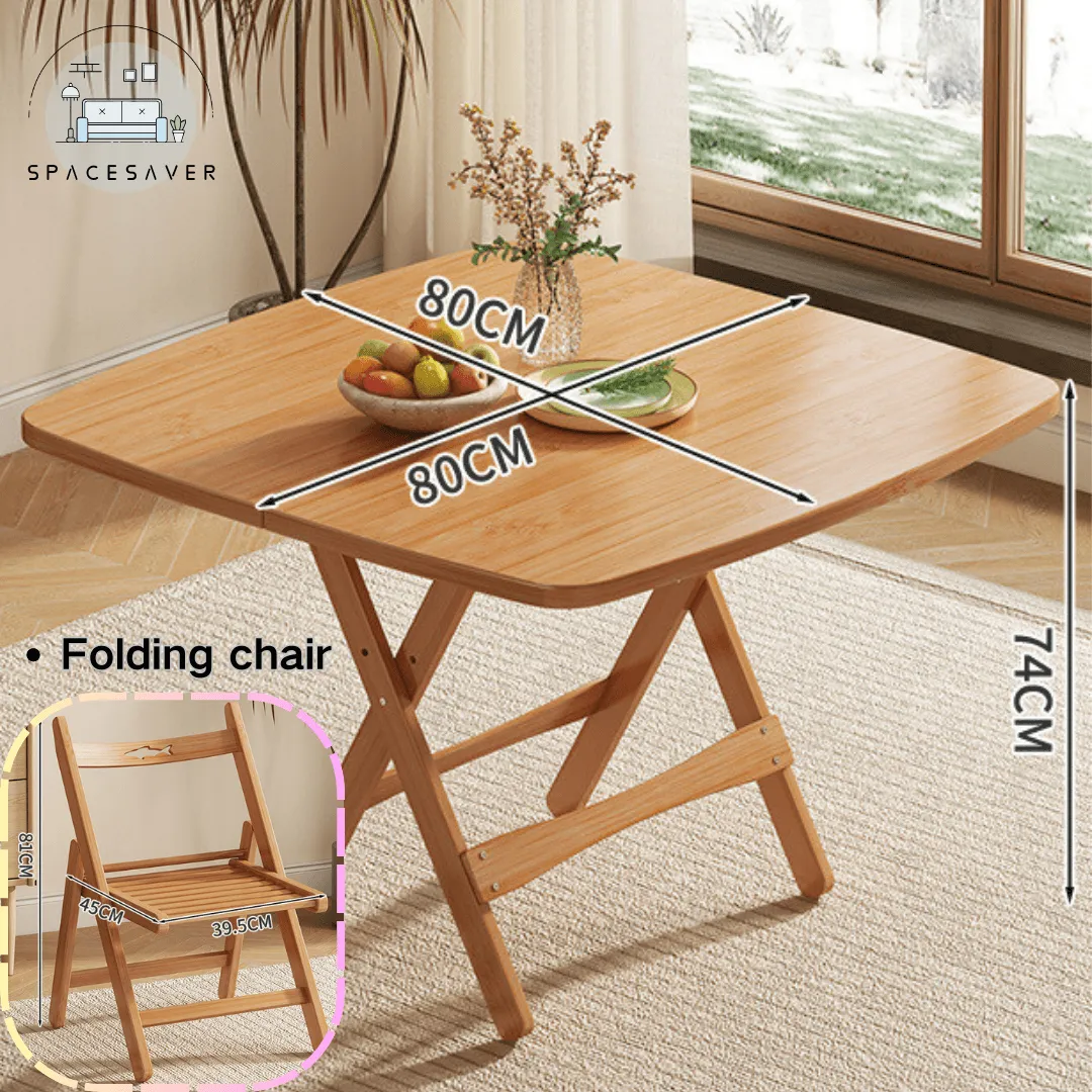 Portable and Simple Square Table for Home Balcony/Small - sized apartment rental dining table