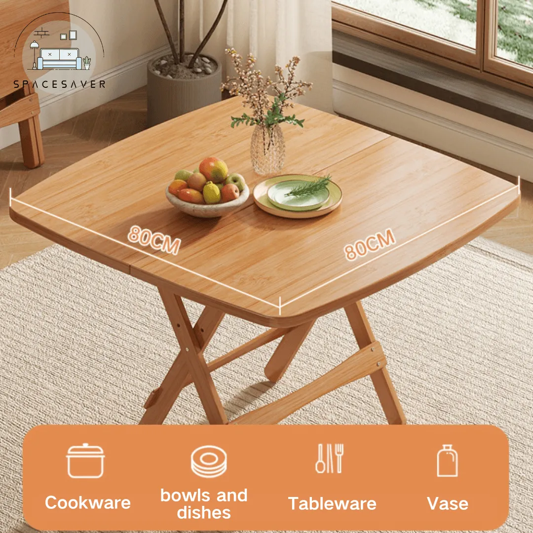 Portable and Simple Square Table for Home Balcony/Small - sized apartment rental dining table