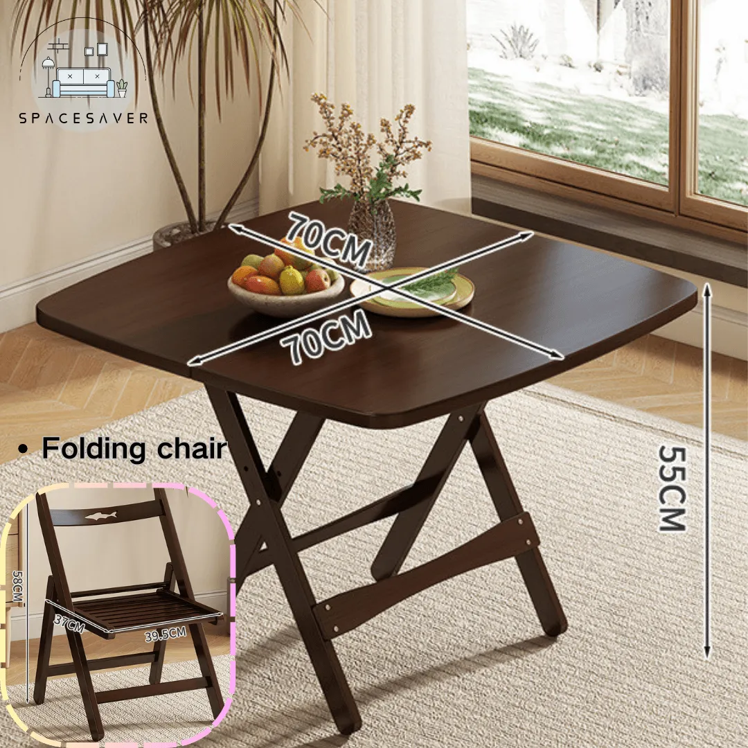 Portable and Simple Square Table for Home Balcony/Small - sized apartment rental dining table