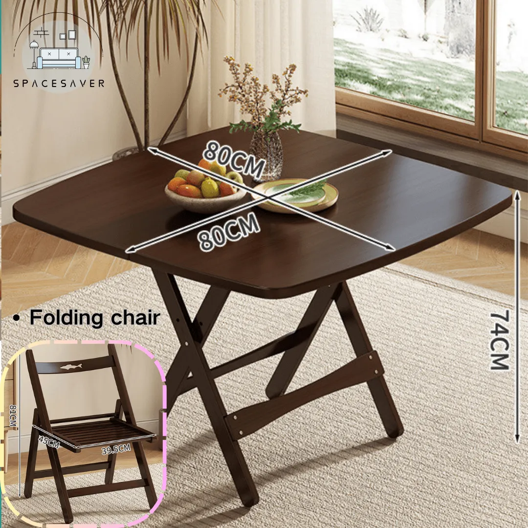 Portable and Simple Square Table for Home Balcony/Small - sized apartment rental dining table