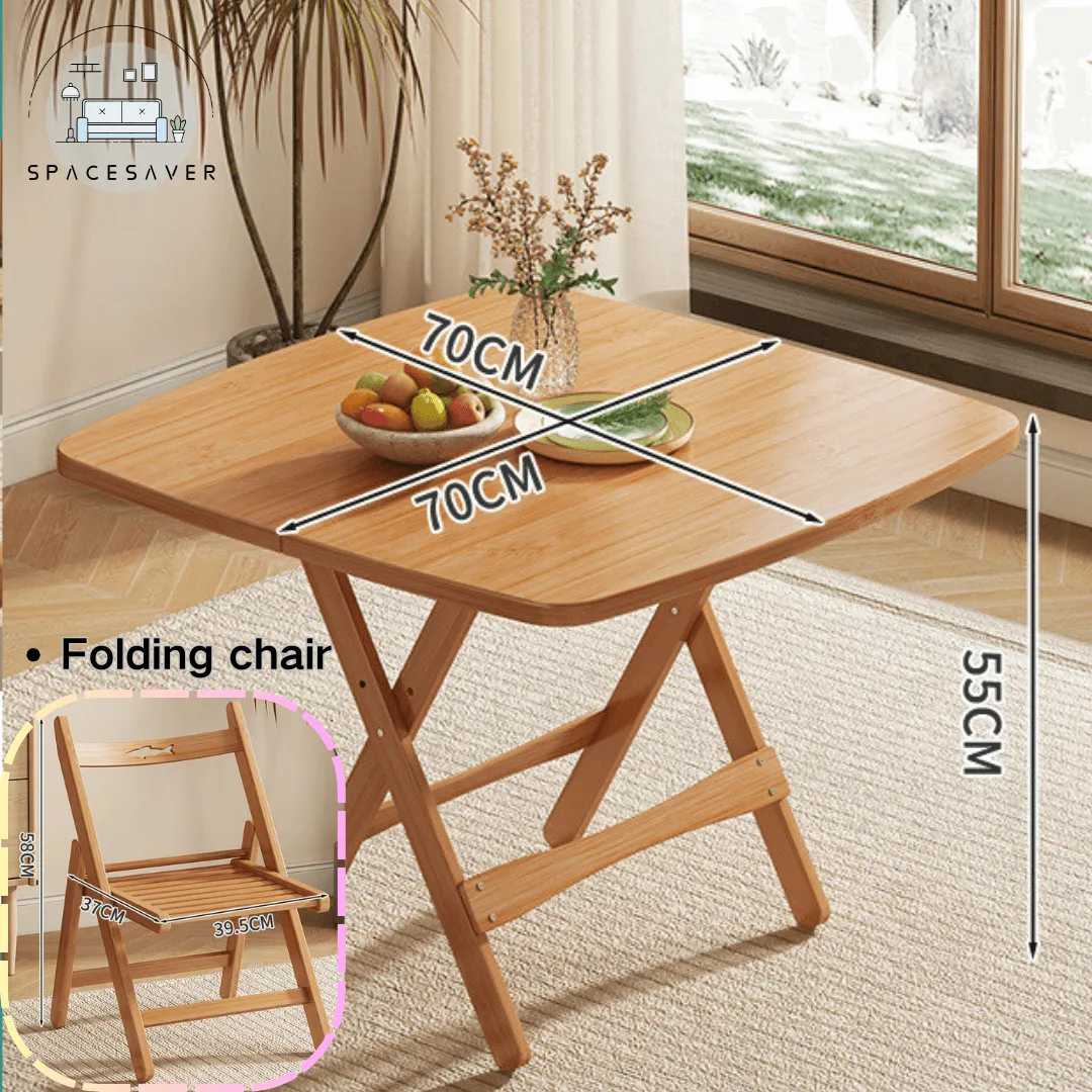 Portable and Simple Square Table for Home Balcony/Small - sized apartment rental dining table