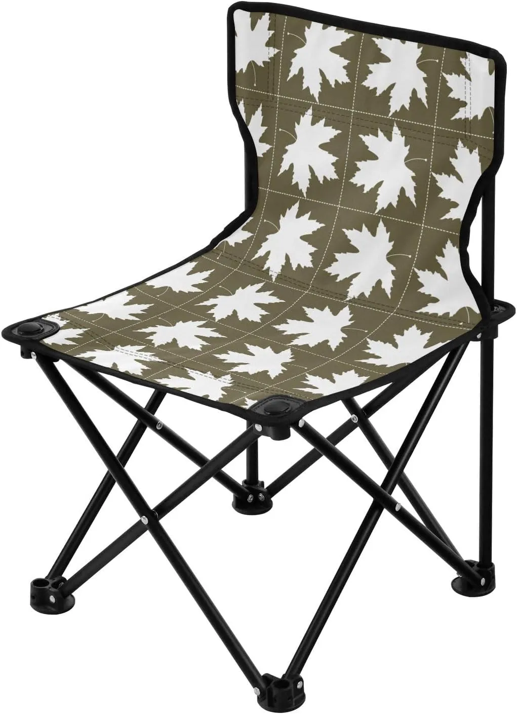 Portable Autumn Maple Checkred Ultralight Camp Chair Ultra-Lightweight Backpack Beach Chairs for Adults Carry Bag Included Fishing Chair for Hiking Outside