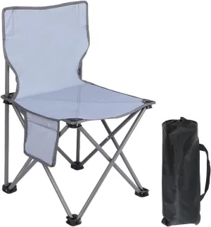 Portable Camping Chair Collapsible Chair Heavy Duty High Back Fishing Chair Folding Chair for Lawn Beach Patio Picnic Garden