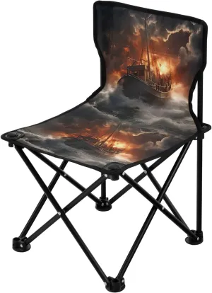 Portable Camping Folding Chairs Foldable Chair Small Shipwreck 1 Lightweight Backpacking Outdoor Outside Fishing