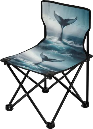 Portable Camping Folding Chairs Foldable Chair Small Whale Tail Lightweight Backpacking Outdoor Outside Fishing