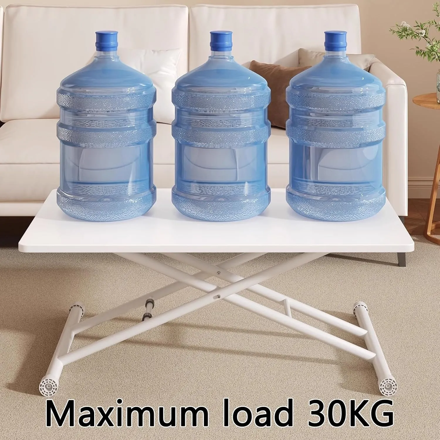 Portable Camping Side Table, Adjustable Height Folding Table, Lightweight Beach Tables, Steel Bracket Roll-up Tables for Outdoor, Picnic, BBQ, Cooking(Black,100x60cm)