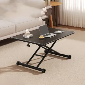Portable Camping Side Table, Adjustable Height Folding Table, Lightweight Beach Tables, Steel Bracket Roll-up Tables for Outdoor, Picnic, BBQ, Cooking(Black,100x60cm)