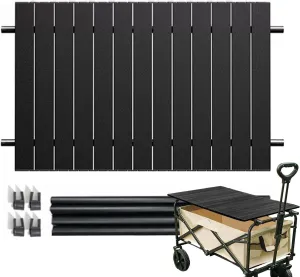 Portable Camping Table - Compact Camping Side Table | Desktop Folding Table | Aluminum Beach Table | Garden Cart Board | Folding Camping Table Top Attachment | Heavy Duty, 29.5X21.6 Inch,