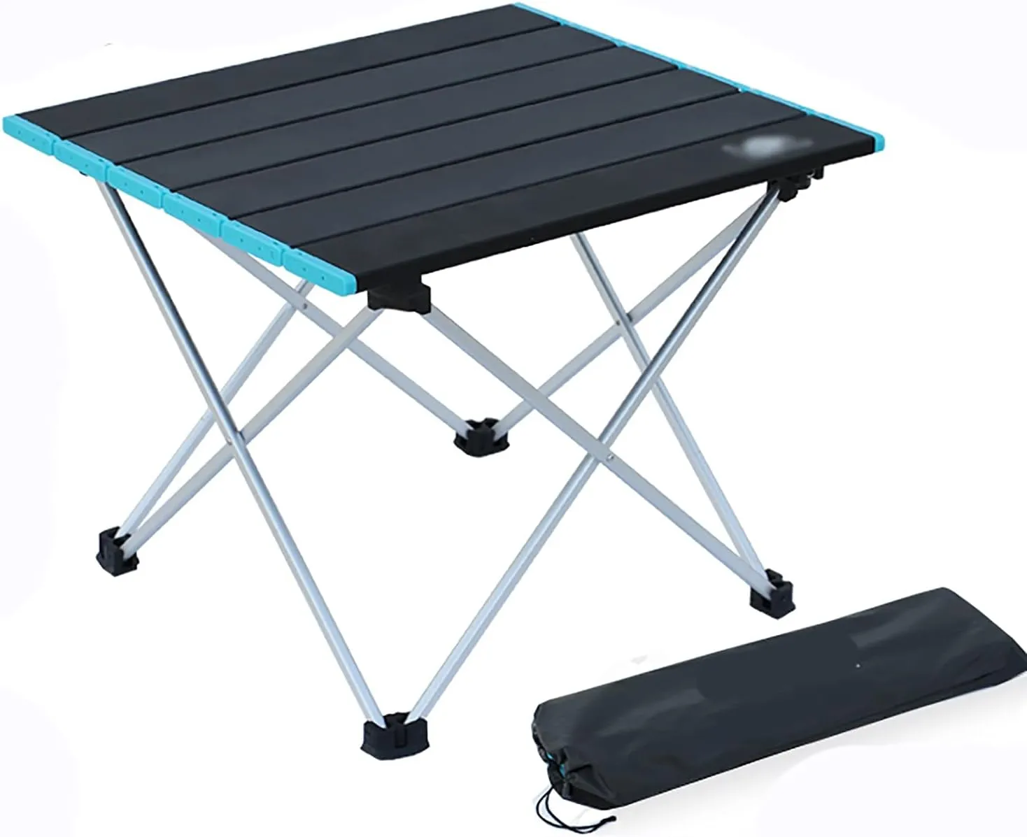 Portable Camping Table, Light Folding Table with Aluminum Table Top and Carrying Bag, for Outdoor, Picnic, Cooking, Beach, Hiking, Fishing (Size : 57cm)