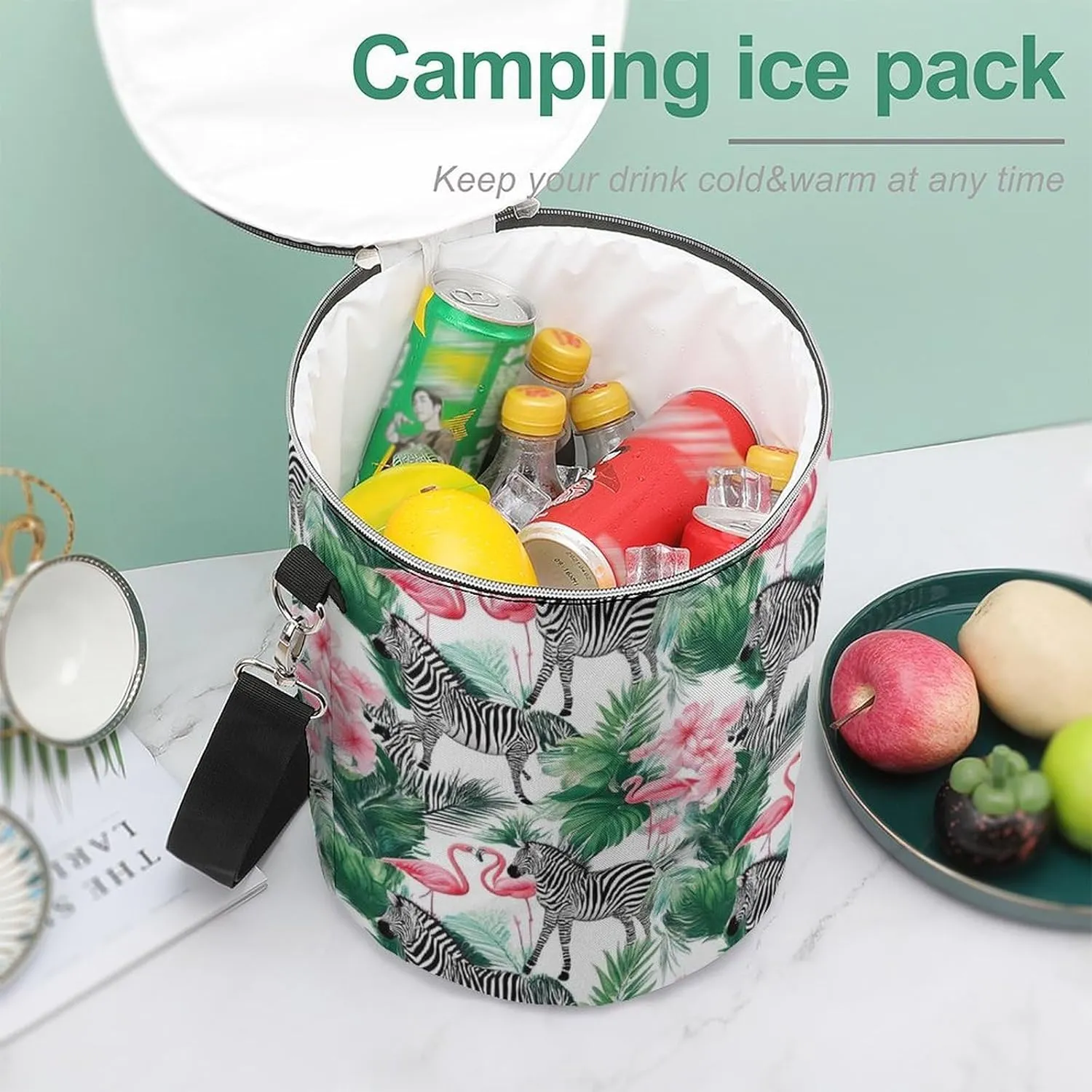 Portable Cooler Bags with Adjustable Shoulder Straps Fit BBQ, Camping, Outdoor