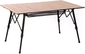 Portable Foldable with Adjustable Legs Aluminum Roll Up Table with Carrying Bag Outdoor Beach Backyards Camping Table