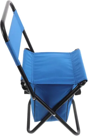 Portable Folding Camping Chair with Ergonomic Backrest Lightweight Outdoor Fishing Stool with Under Seat Storage Pouch Compact Design for Beach Hiking and Sketching Activities