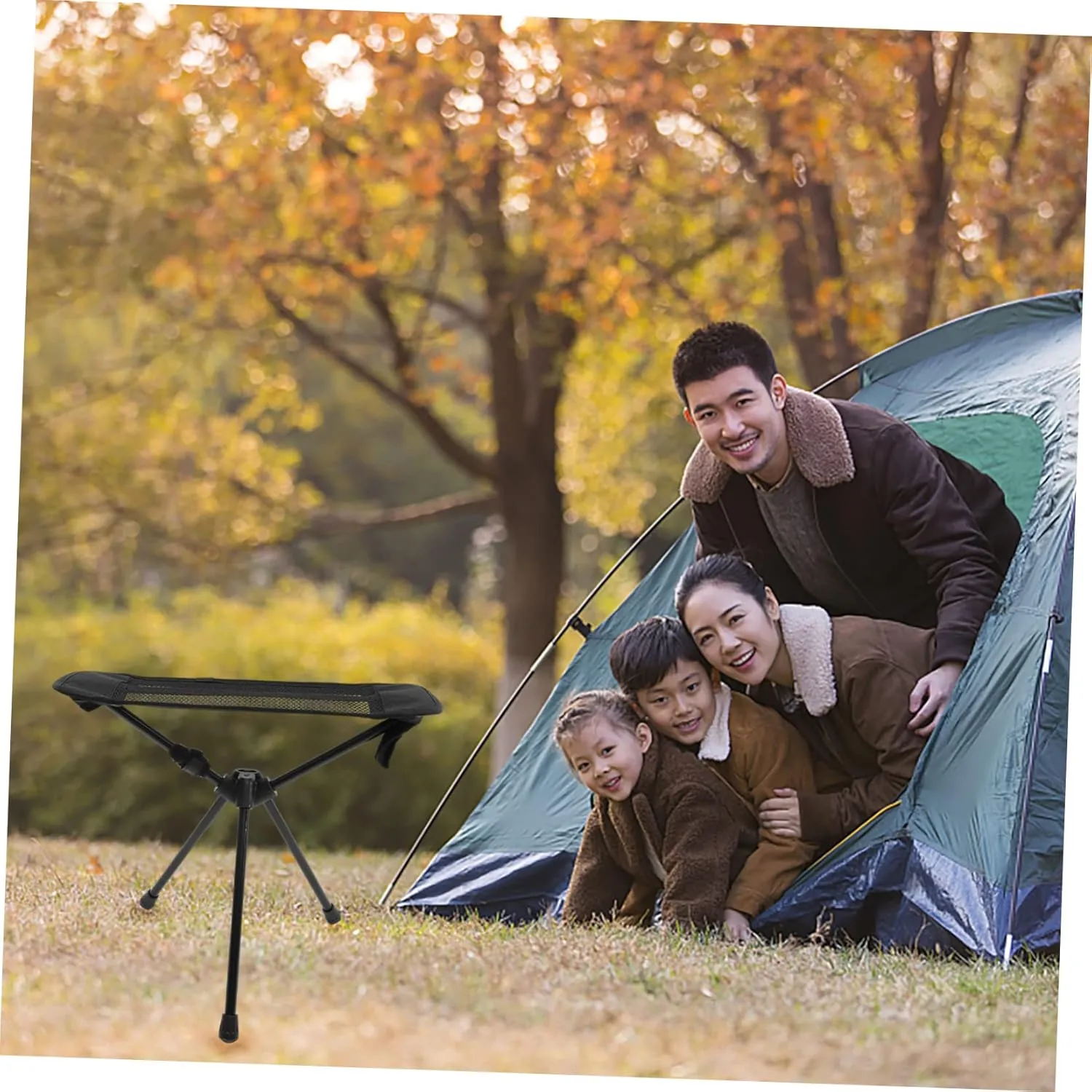 Portable Folding Stool Lightweight Outdoor Fishing Chair Compact Collapsible Camping Seat for Travel Durable Design with Storage Bag for Outdoor Activities