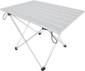 Portable Folding Table, Aluminum Alloy Table Outdoor Hiking Picnic BBQ Table with a Nylon Bag Lightweight Table for Camping Fishing Garden (Aluminum alloy color large size)