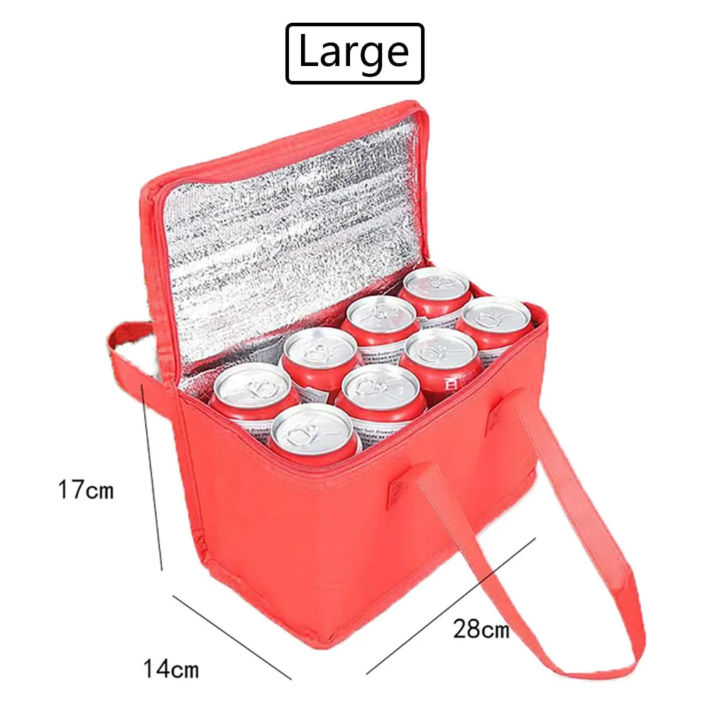 Portable Lunch Cooler Bag Thermal Bag Drink Carrier Insulated  Delivery Bag