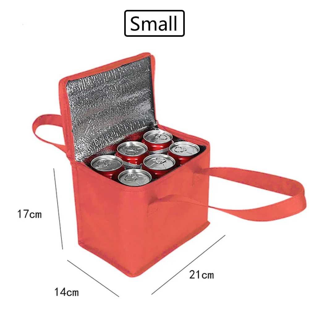 Portable Lunch Cooler Bag Thermal Bag Drink Carrier Insulated  Delivery Bag