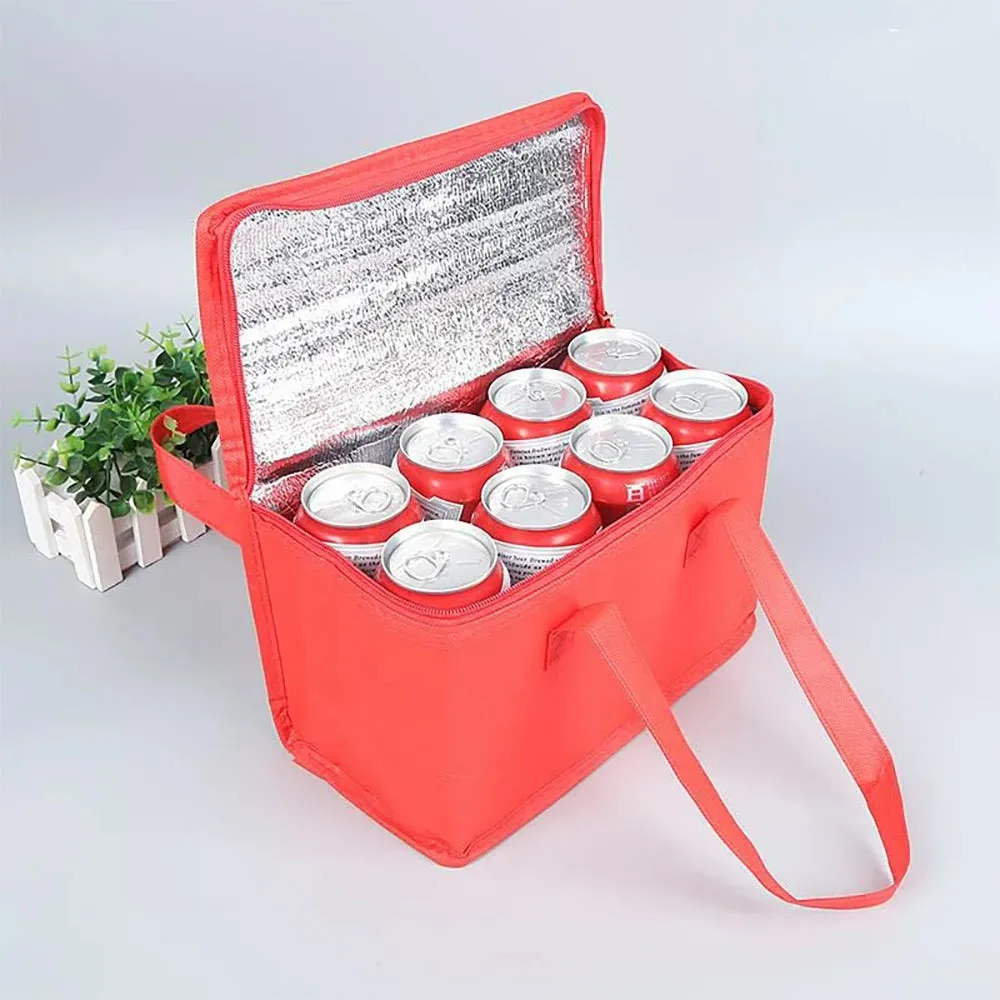 Portable Lunch Cooler Bag Thermal Bag Drink Carrier Insulated  Delivery Bag