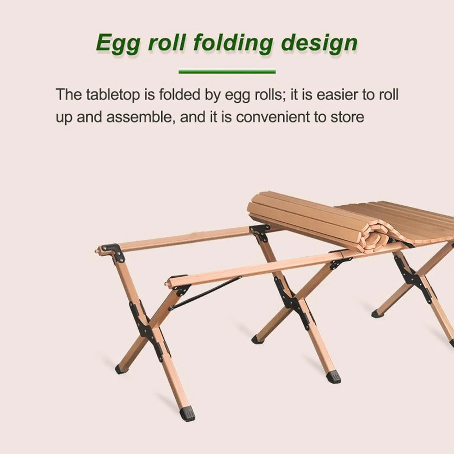 Portable Picnic Table, Folding Wooden Camping Table with Bag,Camping Barbecue Self Driving Picnic Table for Outdoor& Indoor, Beach, Patio, Yard (B 120x59.5x45cm)