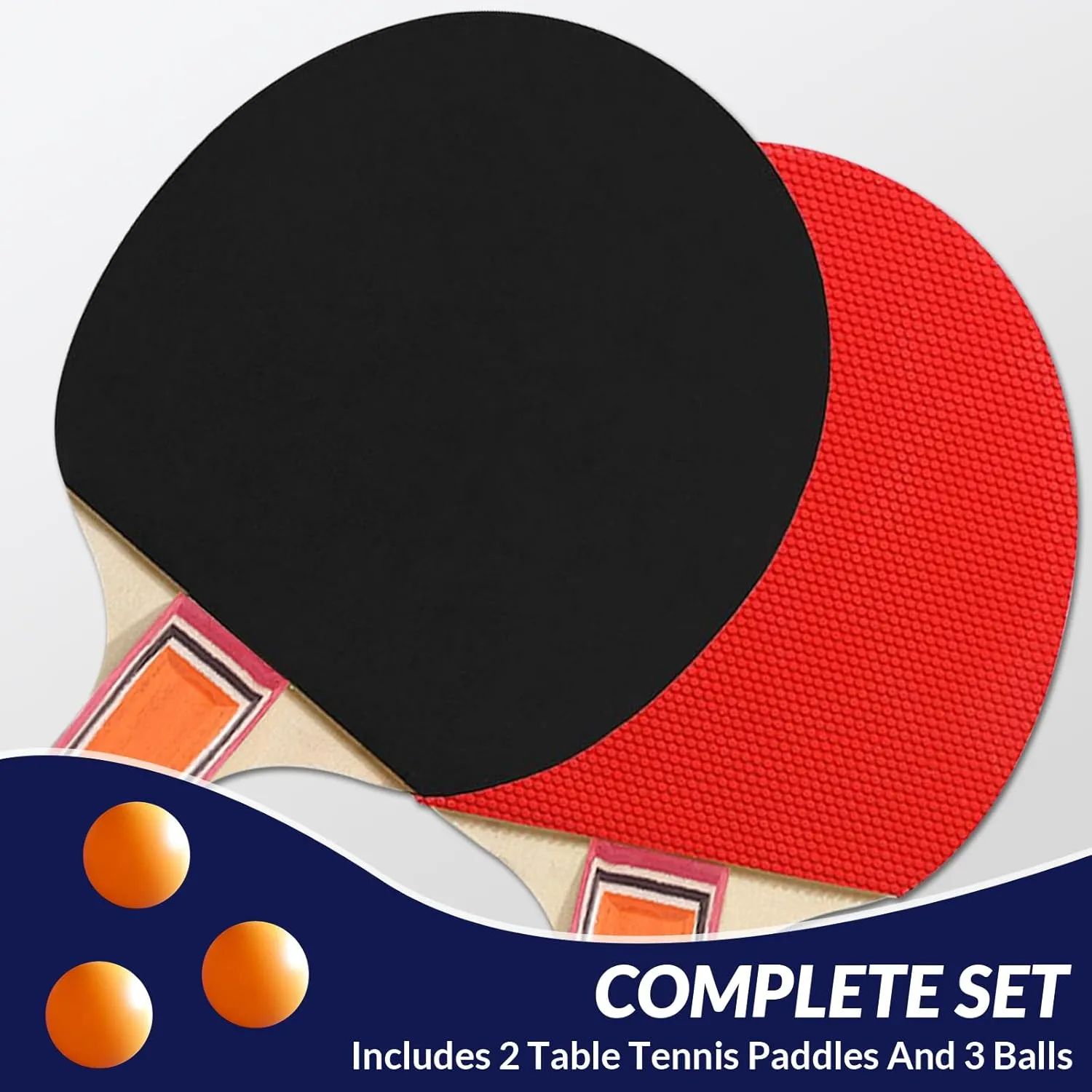 Portable Table Tennis Table, Foldable Ping Pong Game Set for Indoor/Outdoor, Ping Pong Table Top with Net, 2 Paddles and 3 Balls, Playback Mode,10 Minute Quick & Easy Assembly