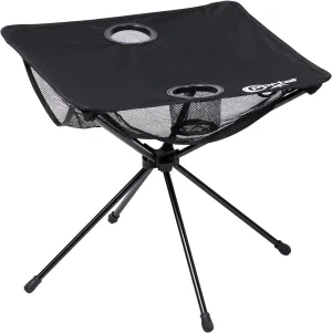 PORTAL Folding Camping Table, Ultralight Compact Aluminum Mesh Table with Carrying Bag, Small Beach Table Foldable Portable for Sand, Outdoor, Picnic, Camp, Boat, Travel, Black