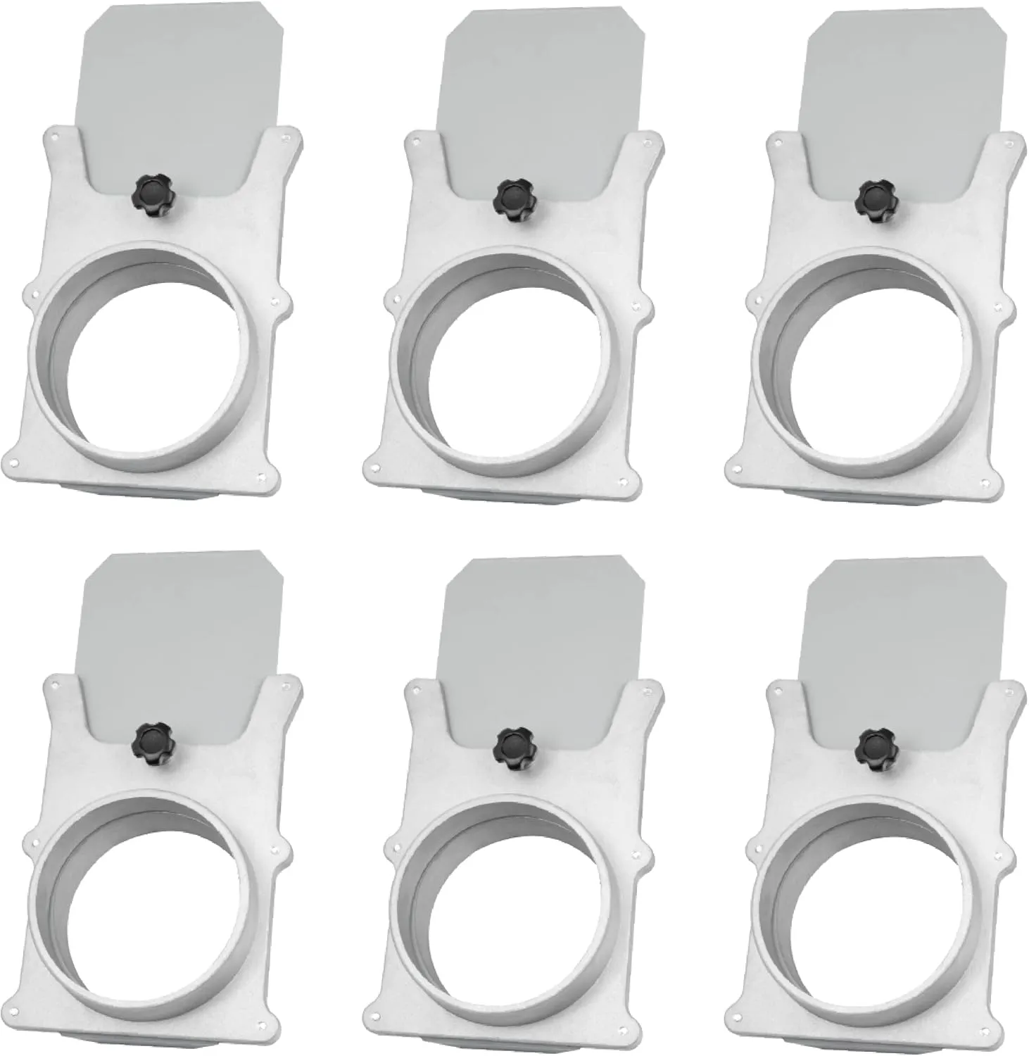 POWERTEC 70135-P6V 4-Inch Blast Gate for Dust Collector, Dust Collection Fittings, 6 PK