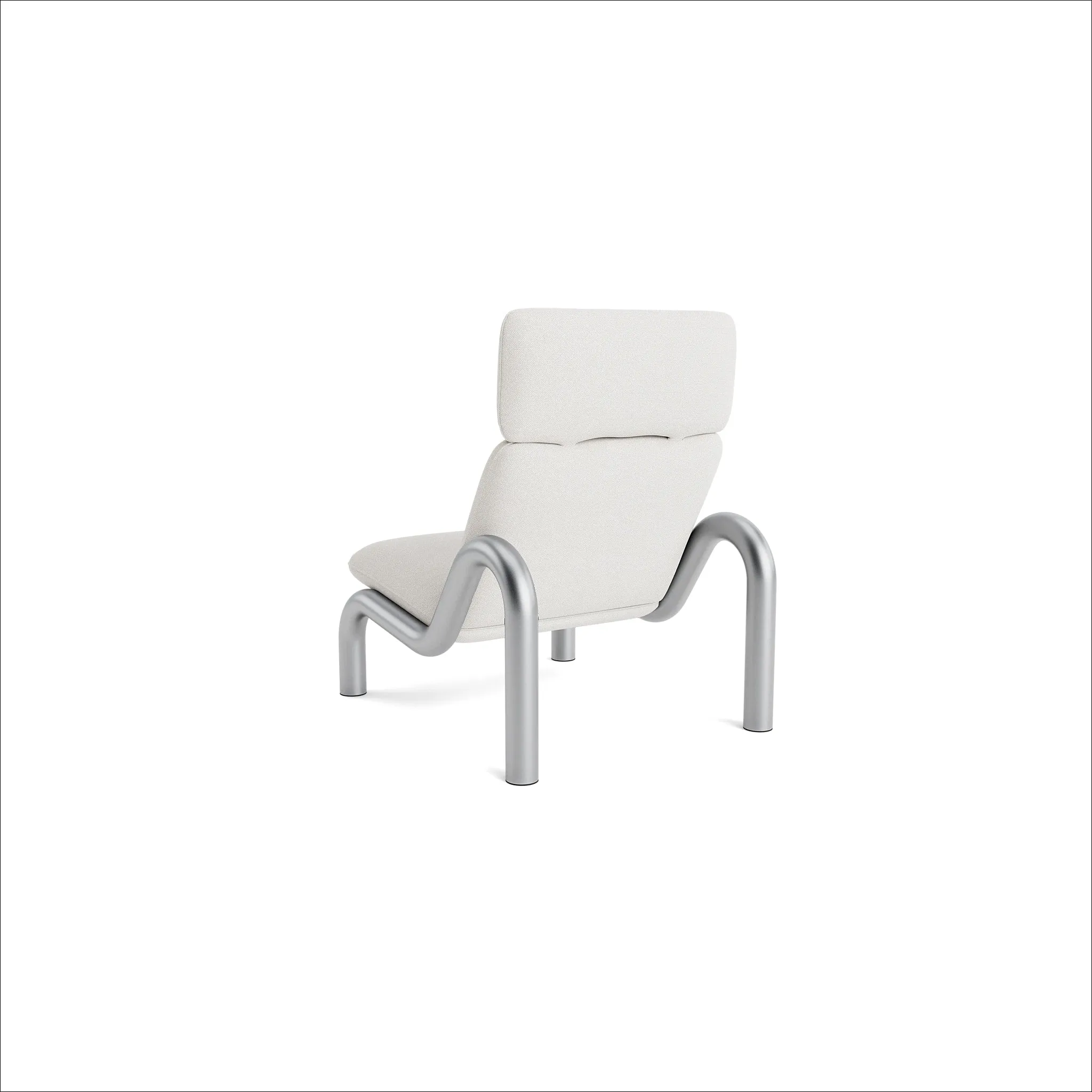 PRE-ORDER │ NORMANN COPENHAGEN Tube Lounge Chair, Stainless Steel/Hallingdal 103