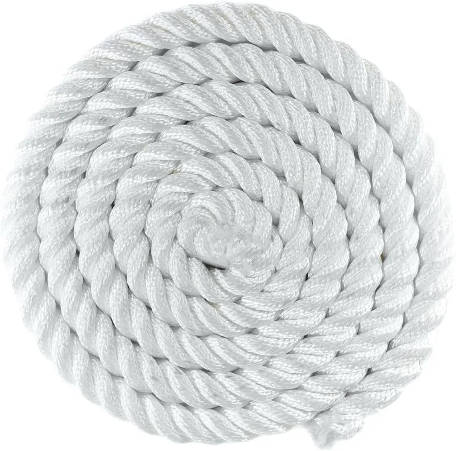 Premium White Twisted Nylon Rope (1 Inch x 100 Feet) - Multipurpose Utility Line