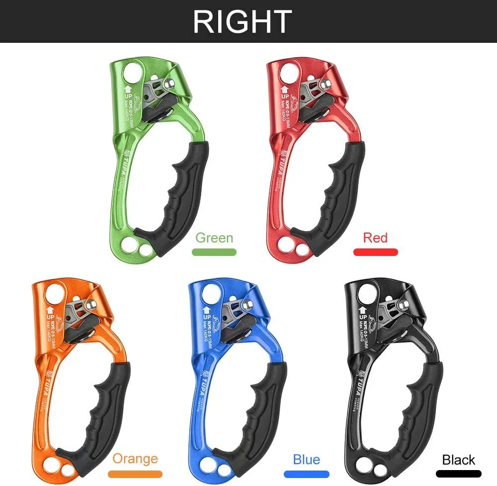Pretfy Outdoor Hand Ascender Climbing Ascender 8-13mm Vertical Rope Access Climbing Rescue Caving