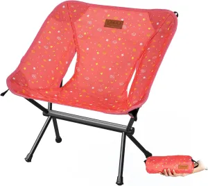 Protable Lightweight Chair for Youth, Compact Folding Size 12.6“×4.3", Only Weights 1.6lbs, 600D Oxford Fabric, Durable Aluminum Alloy Frame, Easy to Storage & Carry(Pink)
